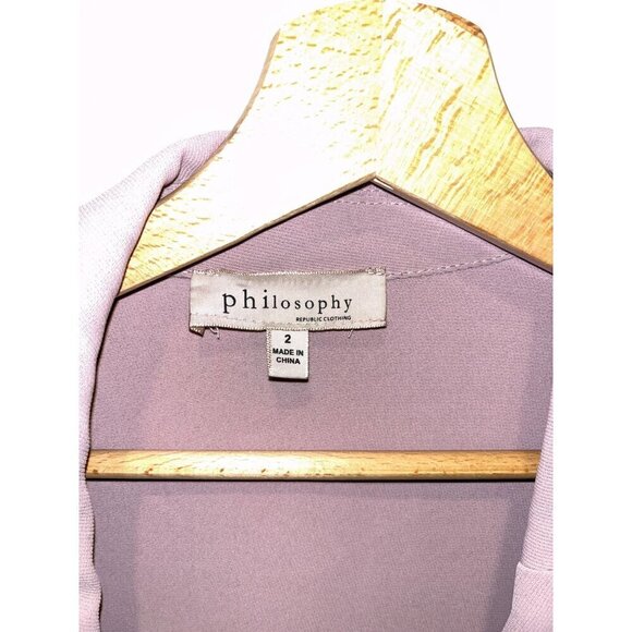 Anthropologie Philosophy Womens Open Blazer Size 2 dust Pink - Picture 3 of 8